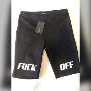 “F Off” Biker Shorts